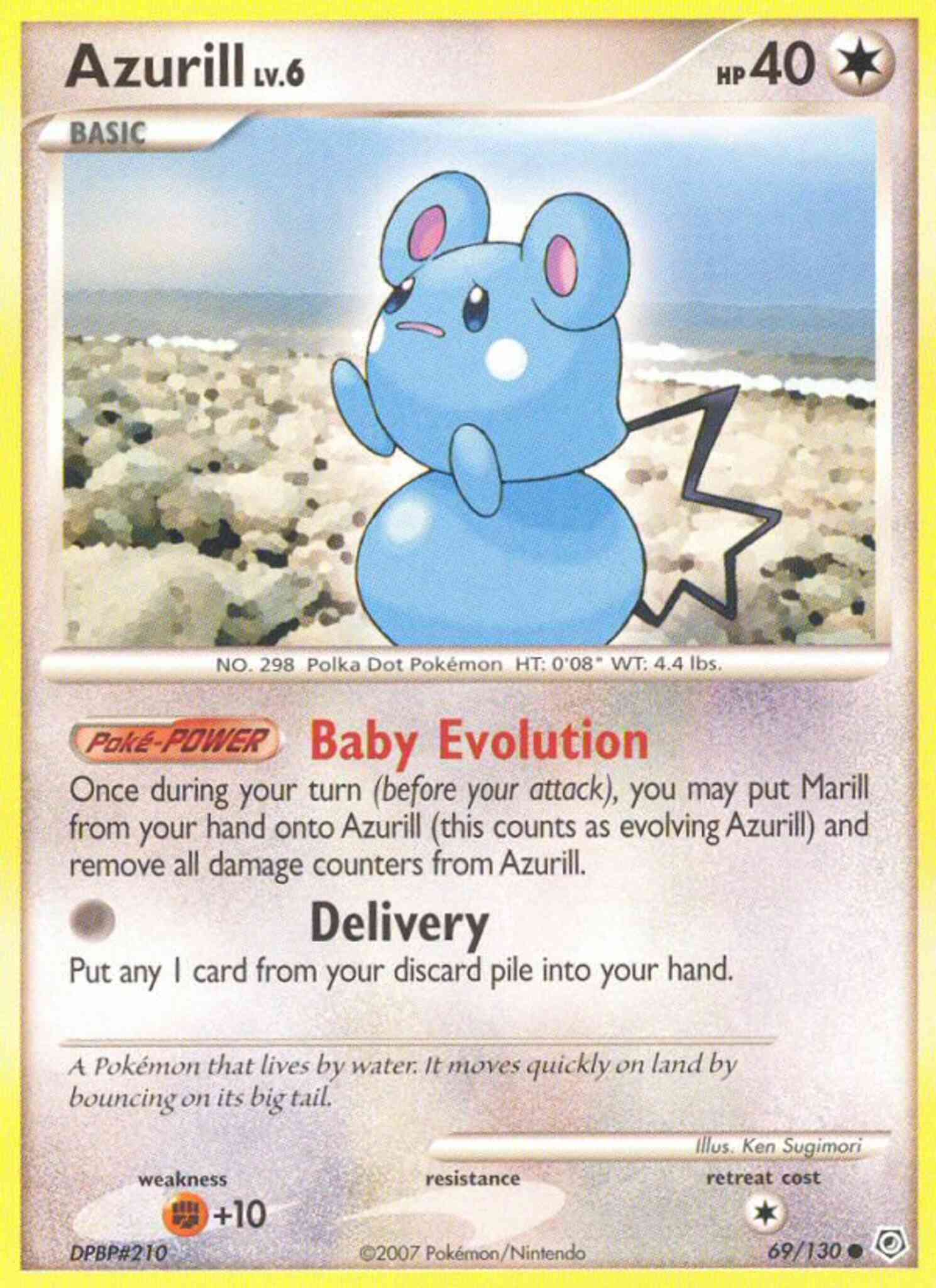 Azurill - 69/130 - Common [dp1-69] [Reverse Holo]