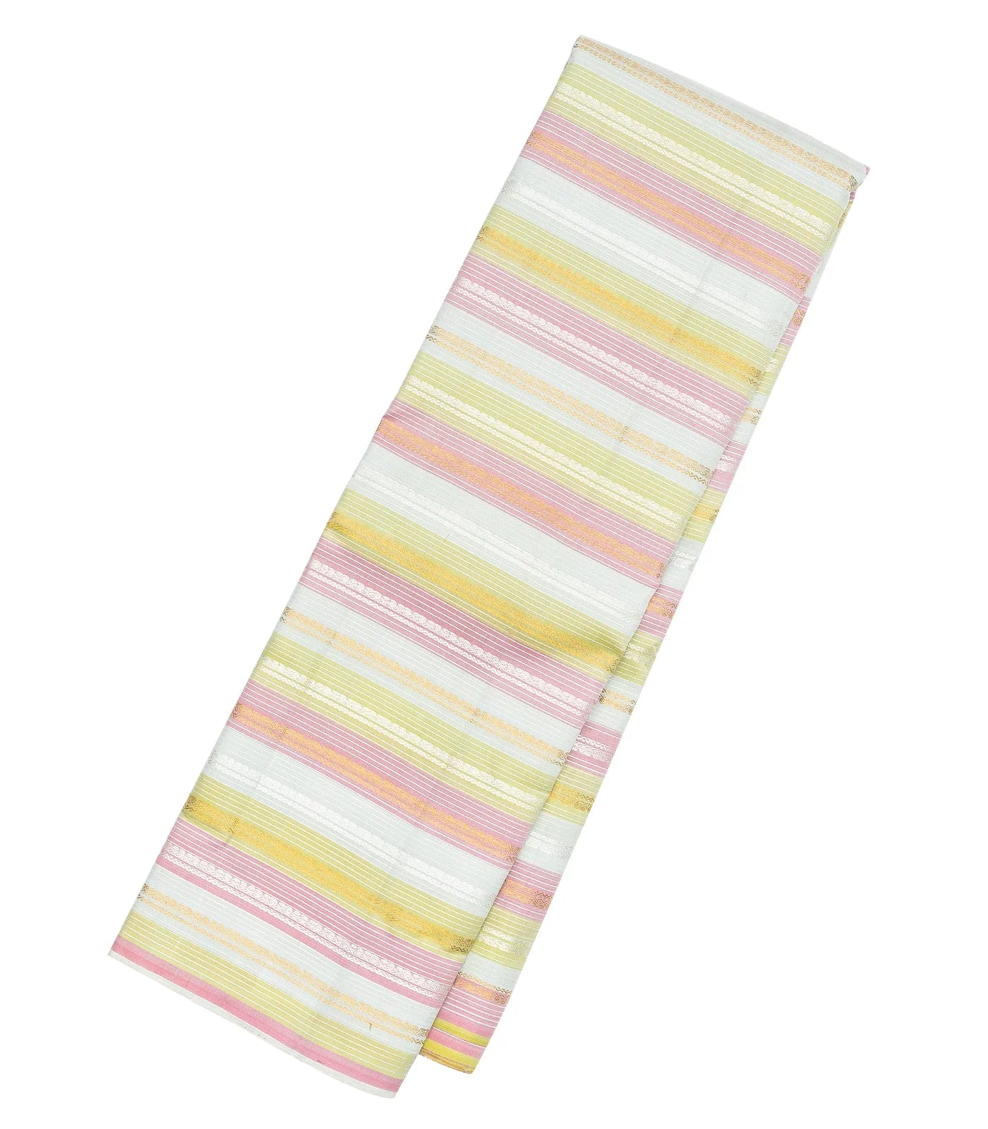 Multi Color Handloom Kanchipuram Silk Saree With Stripes