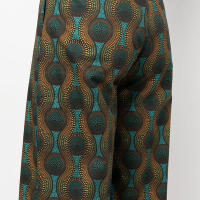 Ozwald Boateng Elastic waist printed cotton trousers