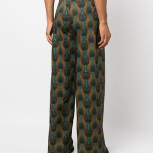 Ozwald Boateng Elastic waist printed cotton trousers