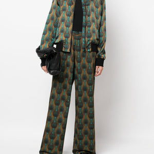 Ozwald Boateng Elastic waist printed cotton trousers
