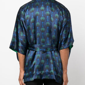 Ozwald Boateng Printed silk short kimono