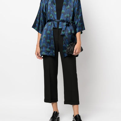 Ozwald Boateng Printed silk short kimono