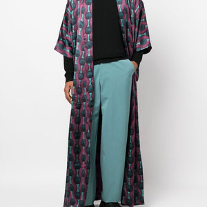 Ozwald Boateng Printed silk kimono dress