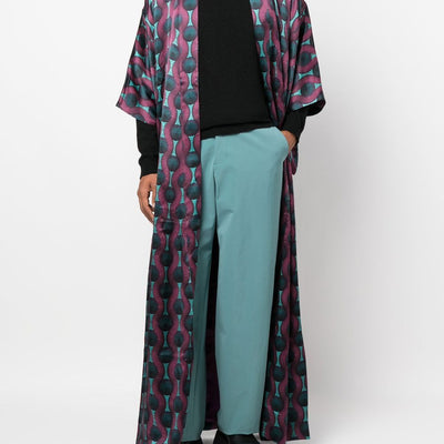 Ozwald Boateng Printed silk kimono dress