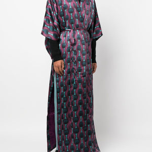 Ozwald Boateng Printed silk kimono dress