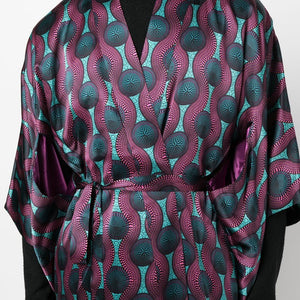 Ozwald Boateng Printed silk kimono dress