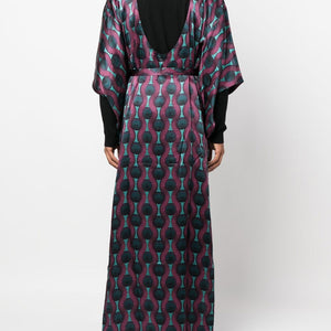 Ozwald Boateng Printed silk kimono dress