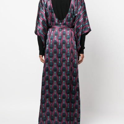 Ozwald Boateng Printed silk kimono dress