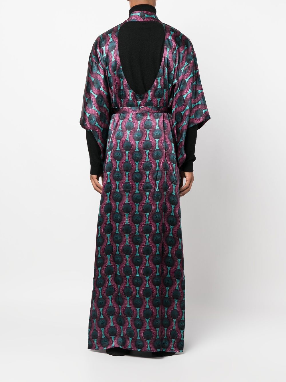 Ozwald Boateng Printed silk kimono dress