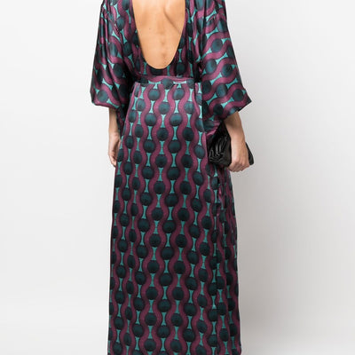 Ozwald Boateng Printed silk kimono dress