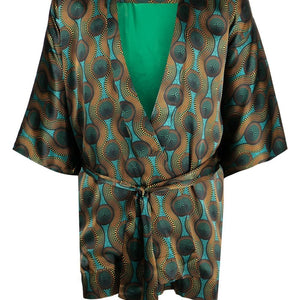 Ozwald Boateng Printed silk short kimono