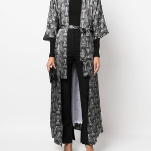 Ozwald Boateng Printed silk long kimono