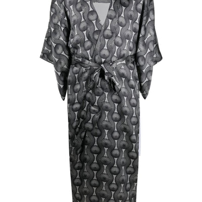 Ozwald Boateng Printed silk long kimono