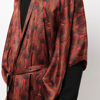 Ozwald Boateng Printed silk long kimono