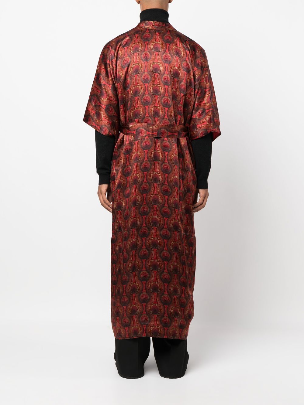 Ozwald Boateng Printed silk long kimono
