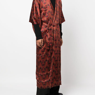 Ozwald Boateng Printed silk long kimono