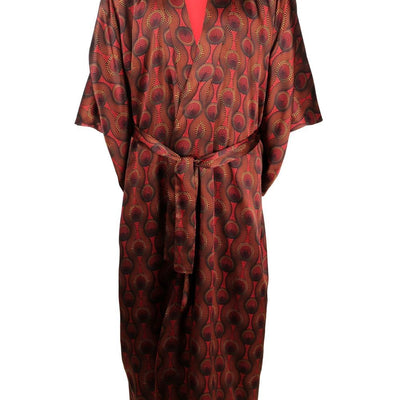 Ozwald Boateng Printed silk long kimono