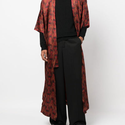 Ozwald Boateng Printed silk long kimono