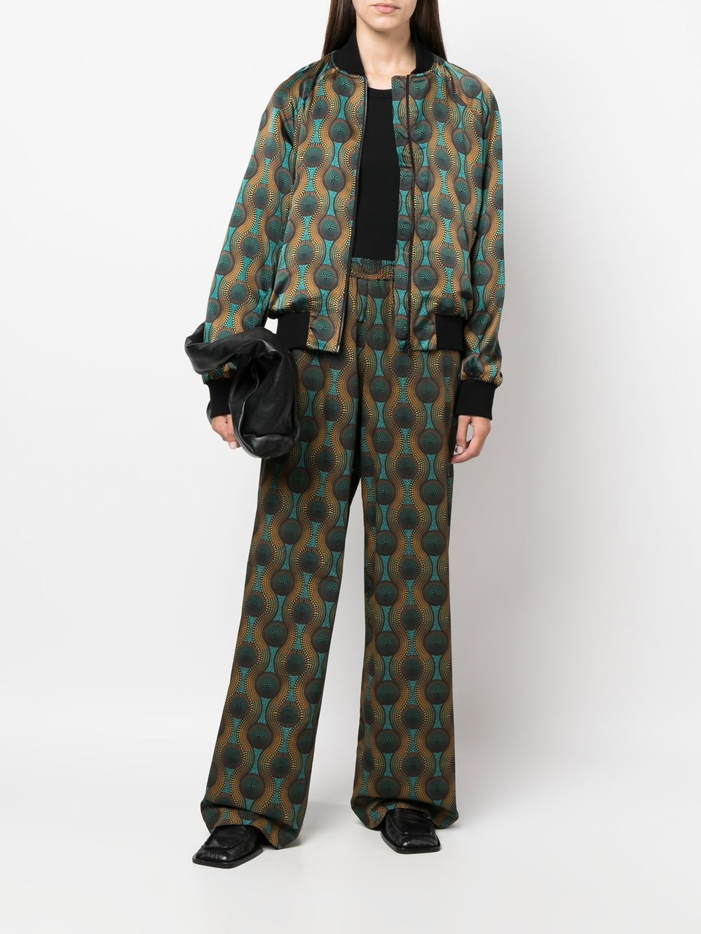 Ozwald Boateng Printed silk bomber jacket