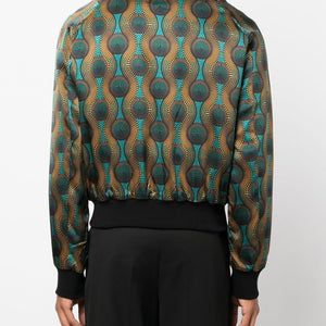 Ozwald Boateng Printed silk bomber jacket