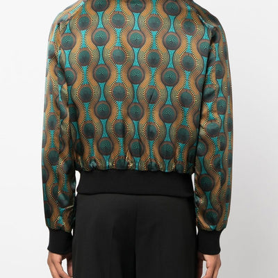 Ozwald Boateng Printed silk bomber jacket