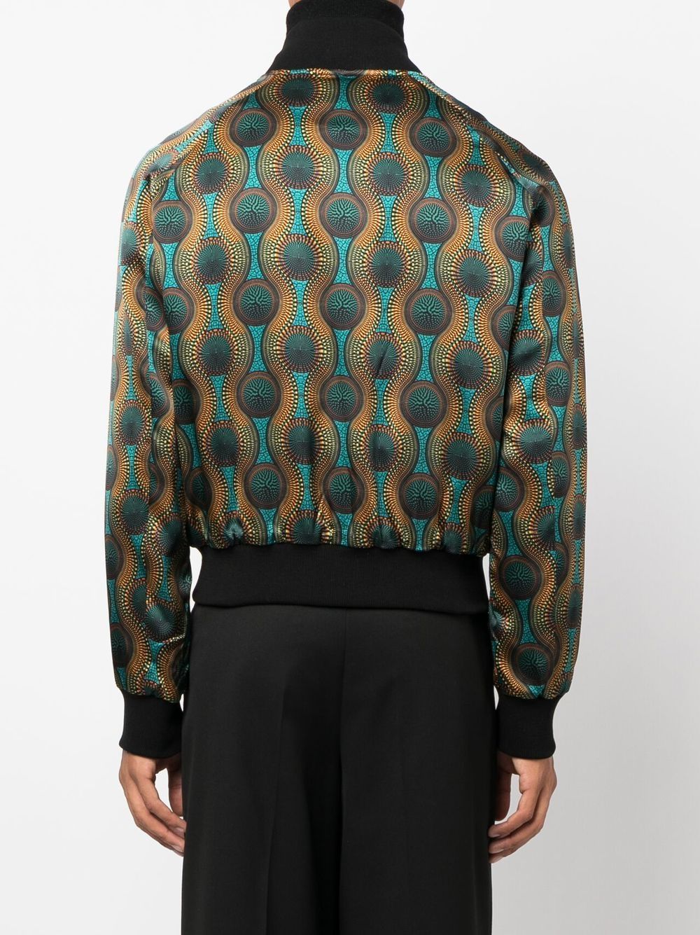 Ozwald Boateng Printed silk bomber jacket