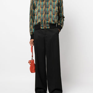 Ozwald Boateng Printed silk bomber jacket