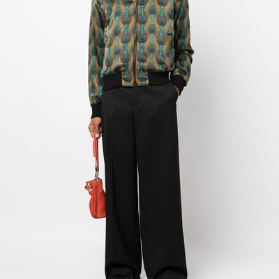 Ozwald Boateng Printed silk bomber jacket