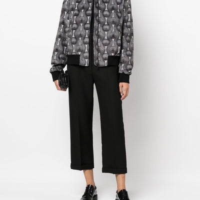 Ozwald Boateng Printed velvet bomber jacket