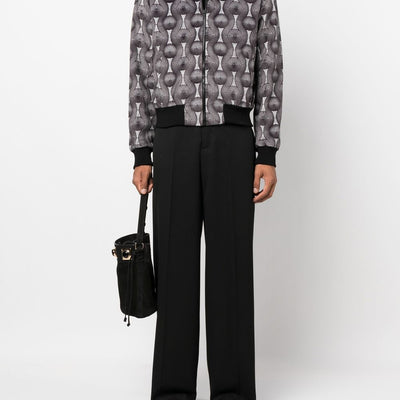 Ozwald Boateng Printed velvet bomber jacket