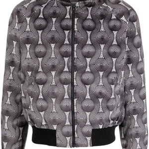 Ozwald Boateng Printed velvet bomber jacket