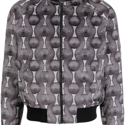 Ozwald Boateng Printed velvet bomber jacket