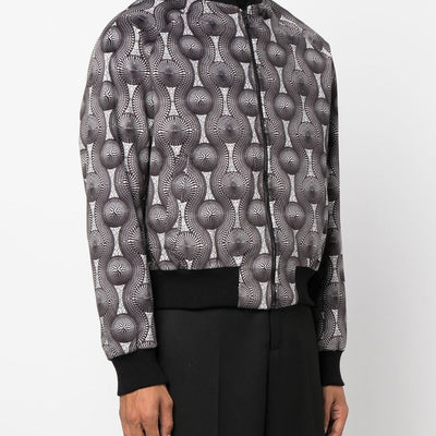Ozwald Boateng Printed velvet bomber jacket