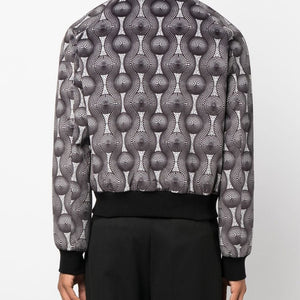Ozwald Boateng Printed velvet bomber jacket
