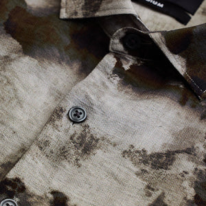 Dark Brown Textured Abstract Shirt