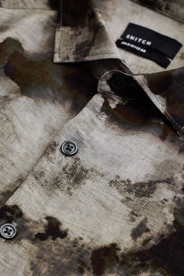 Dark Brown Textured Abstract Shirt