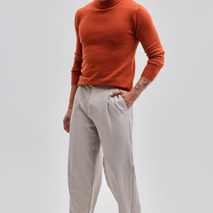 Orange Knitted Sweatshirt