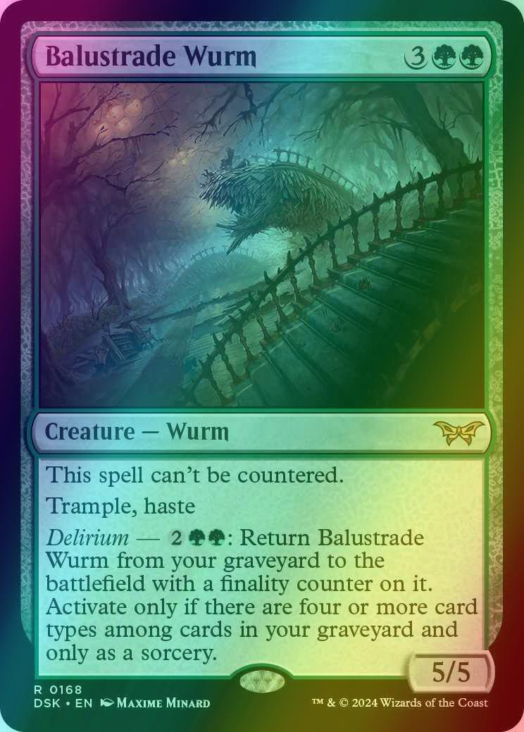 Balustrade Wurm [168] [Duskmourn: House of Horror] [Foil]