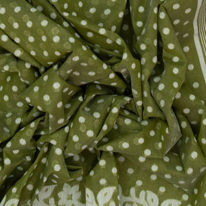Cardamom Green Bengal Cotton Saree With Coin Motifs