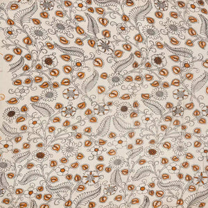 Black Woven Kalamkari Printed Cotton Saree With Peacock Motifs