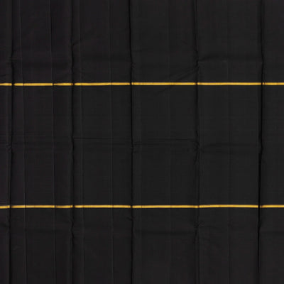 Grey Handloom Kanchipuram Silk Saree With Ganga Jamuna Border