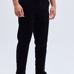 Black Corduroy Slim Fit Trousers