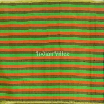 Lemon Yellow Kathiphera Odisha Ikat Khandua Silk Saree