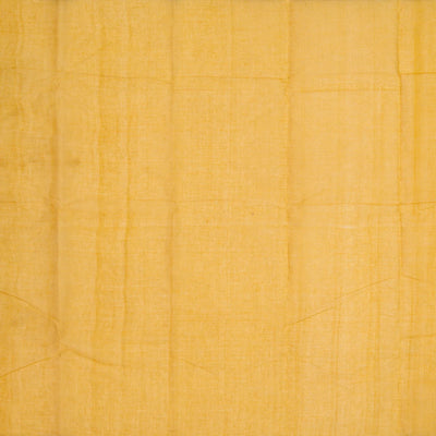 Mustard Bengal Cotton Saree With Dotted Stripes