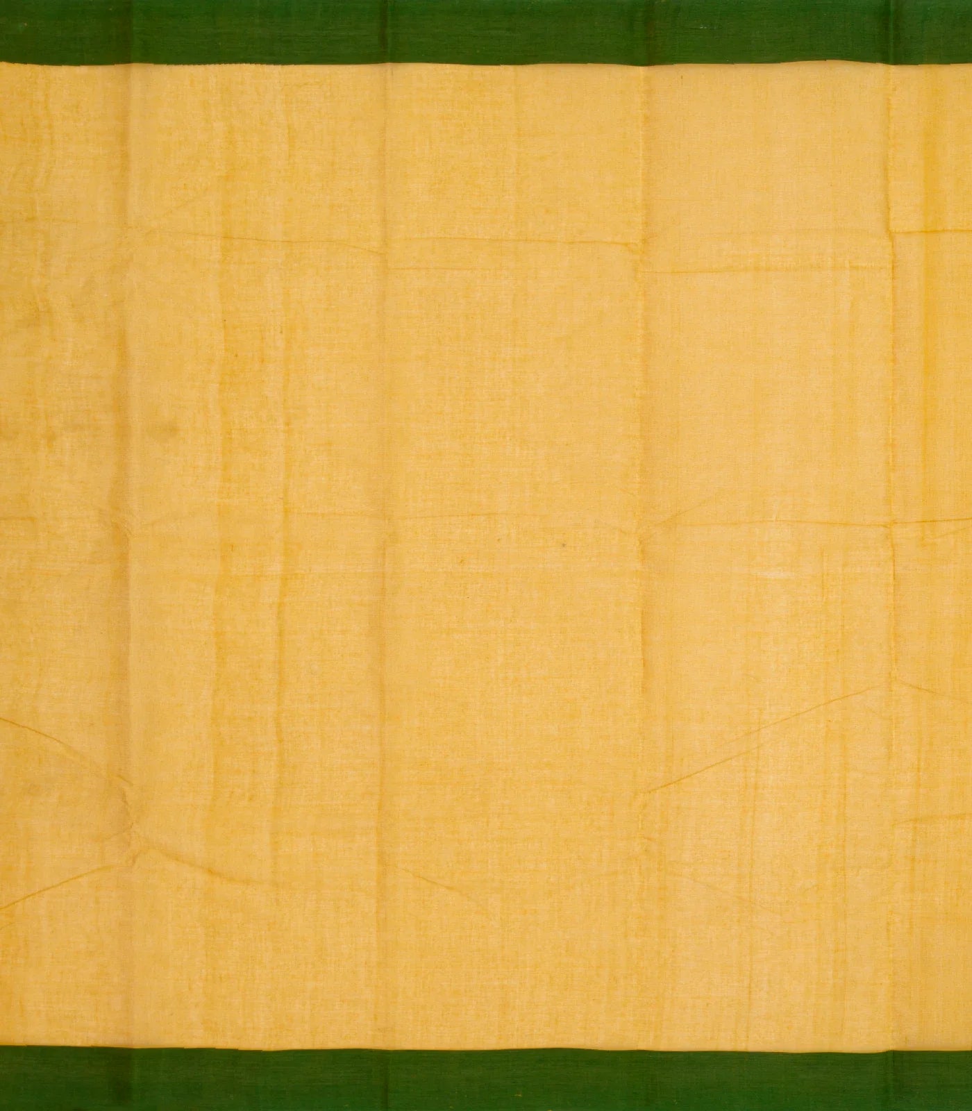 Mustard Bengal Cotton Saree With Dotted Stripes