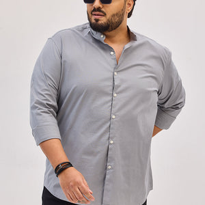 Light Grey Mandarin Shirt