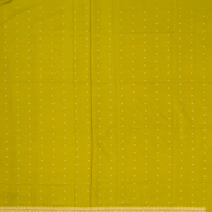 Mustard Handwoven Banarasi Silk Saree With Floral Motifs & Corner Buttas