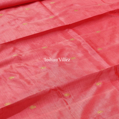 Peach Paithani Silk Saree