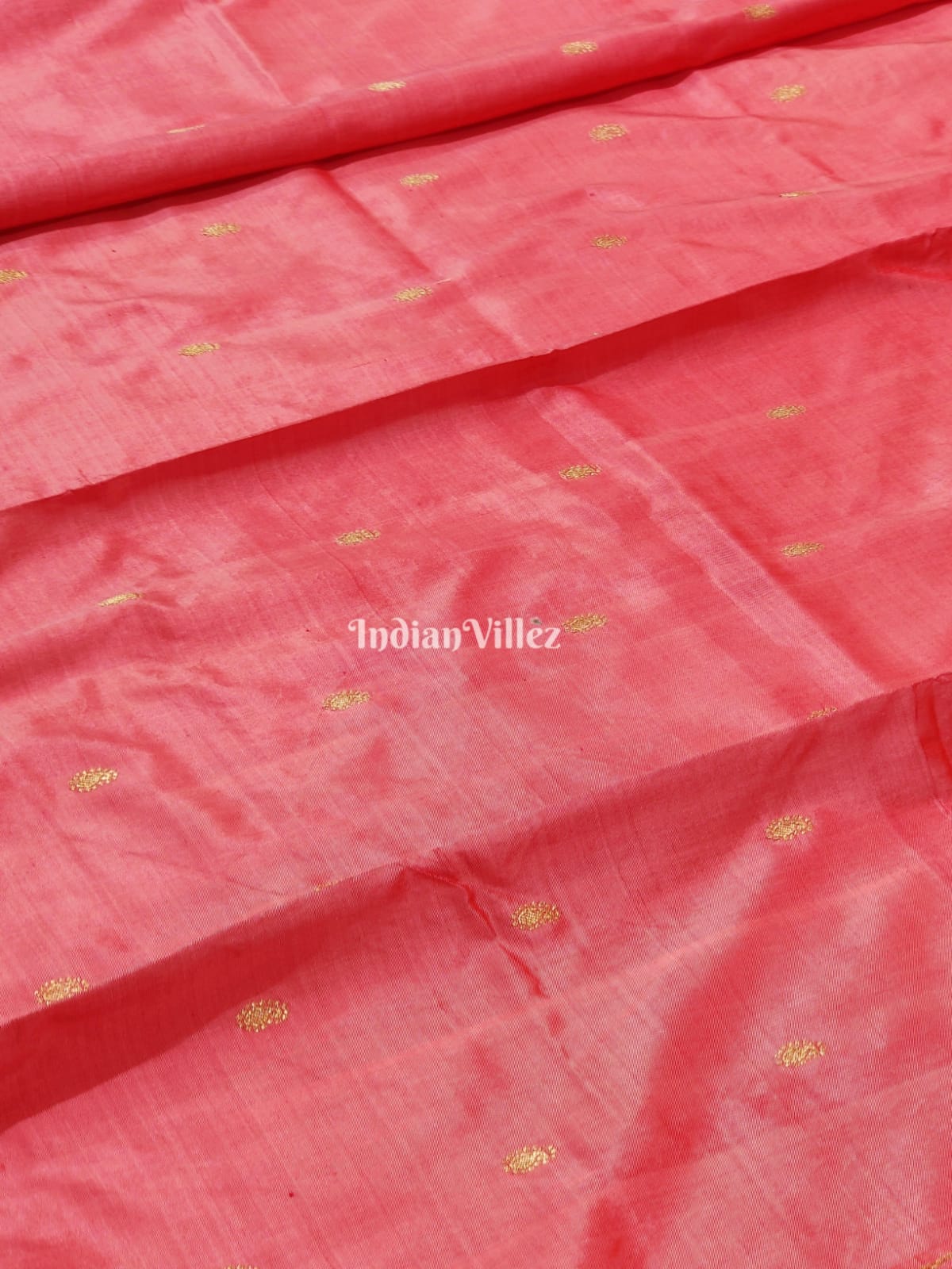 Peach Paithani Silk Saree